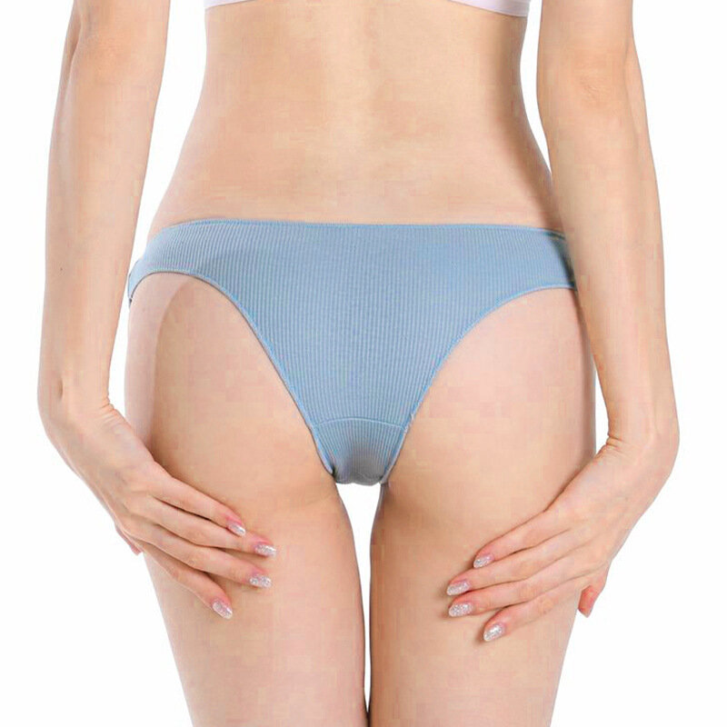 3 pezzi perizoma da donna mutandine brasiliane intimo in cotone colore solido mutande femminili mutandine a vita bassa M-XL slip senza cuciture Lingerie