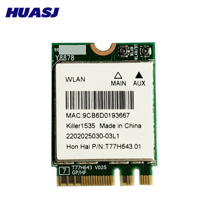 Huasj-tarjeta inalámbrica Bigfoot Killer1535, compatible con Bluetooth, AC 1535, QCNFA364A, NGFF