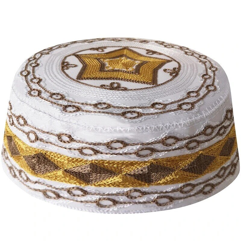 Masculino muçulmano oração bonnet turbante indiano kippot islâmico judeu kippah árabe mussulman chapéus hombre arábia saudita kipa bonés