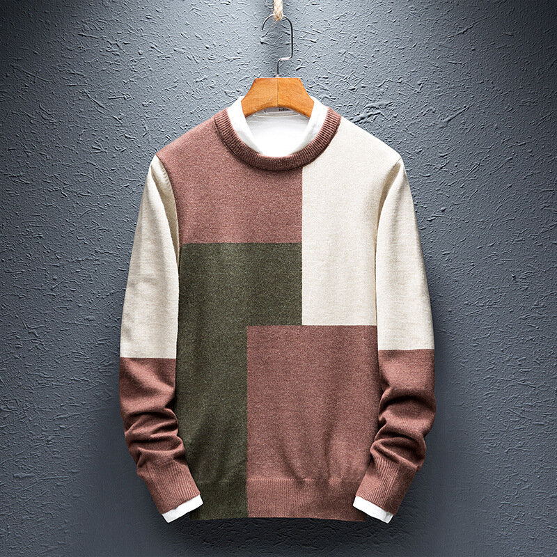 MRMT 남성용 긴팔 니트 스웨터, 젊은 레저 스웨터, 패션 컬러 풀오버, 2024 브랜드 신제품
