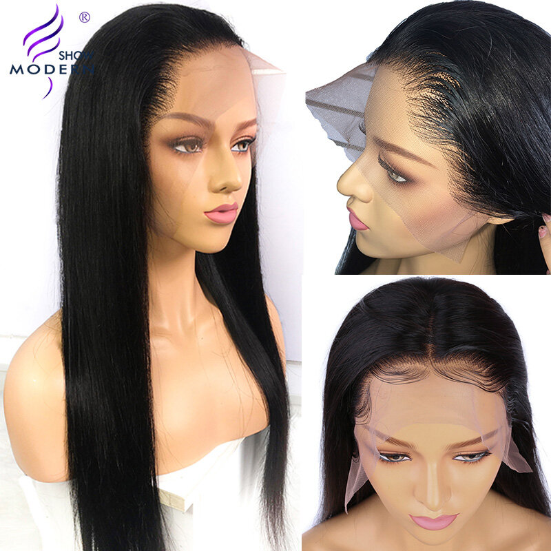 Brazilian Wig 13*4 Straight Lace Front Human Hair Wigs For Black Women Remy Human Wigs Pre Plucked With Baby Hair Modern Show