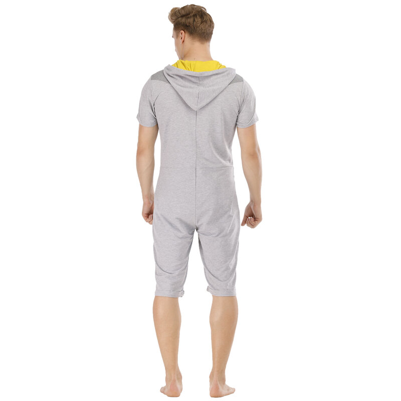 Sudadera con capucha de manga corta para hombre, pantalones cortos, mono, ropa deportiva, chándal informal de verano
