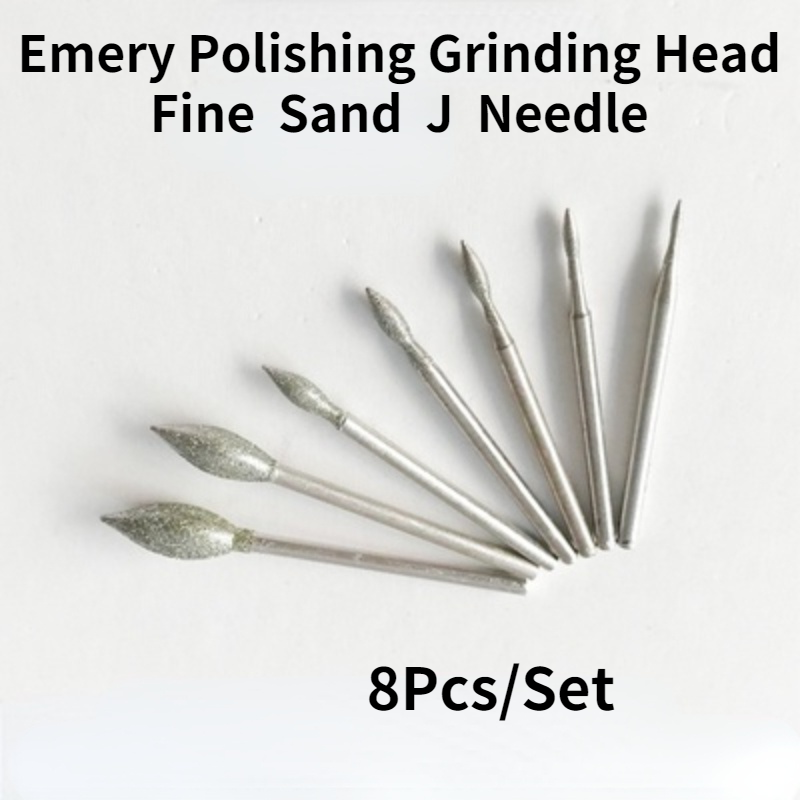 Emery Grinding Head Set /400-1200 Mesh Fine Sand Grinding Head Set / J Needle Jujube Core Olive Needle Diamond Grinding Head Set