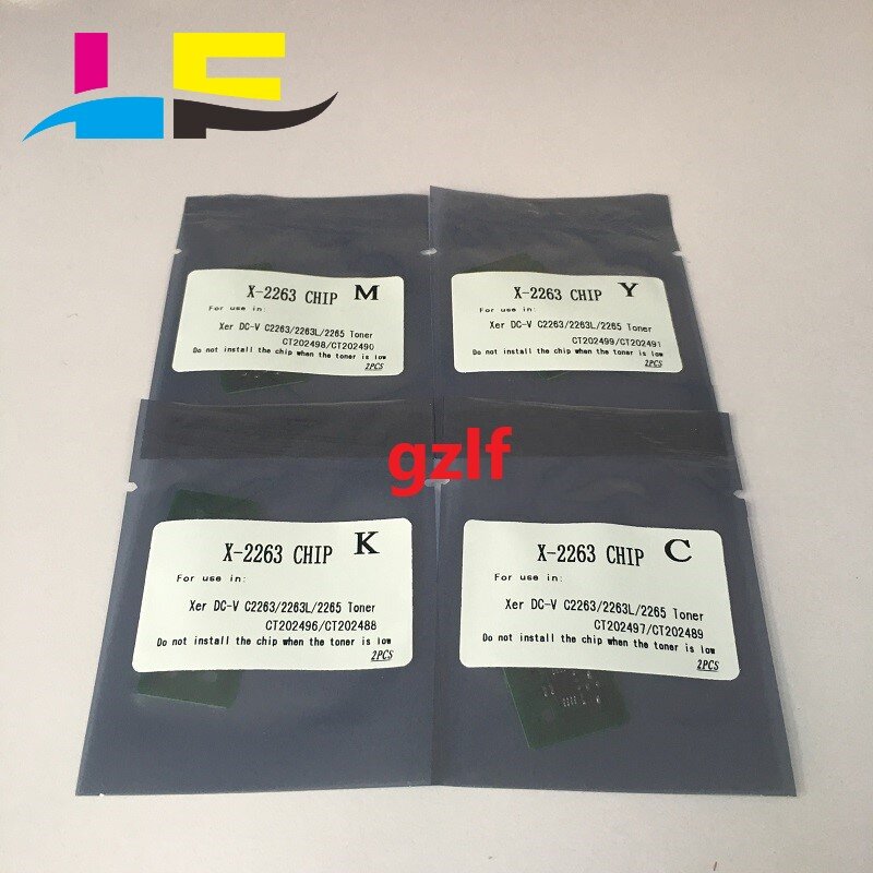 1SET Toner chips for XEROX DC-V 2265/2263 CT202496 CT202497 CT202498 CT202499