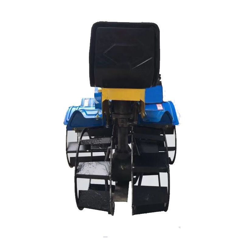 The new diesel paddy field rotary cultivator farming machine agricultural water and drought dual-use four-wheel micro-tiller
