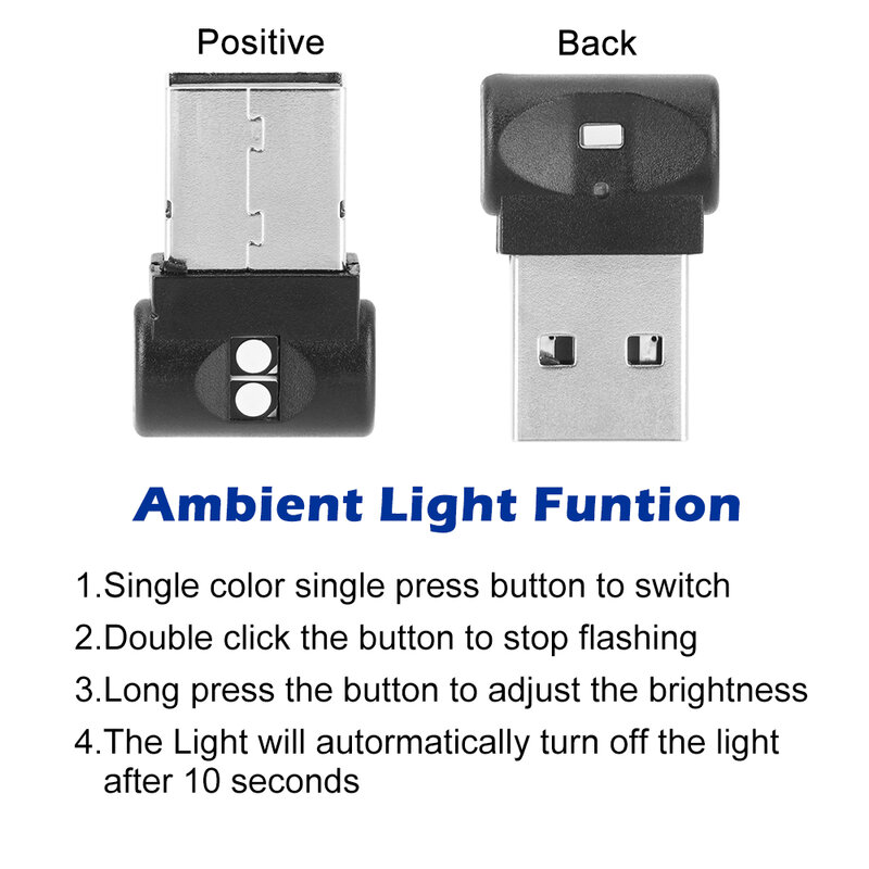 Светодиодное освещение LEEPEE, подключи и работай, Цветная декоративная лампа, аварисветильник для ПК, автомобиля, интерьера, подсветильник ног Mini USB