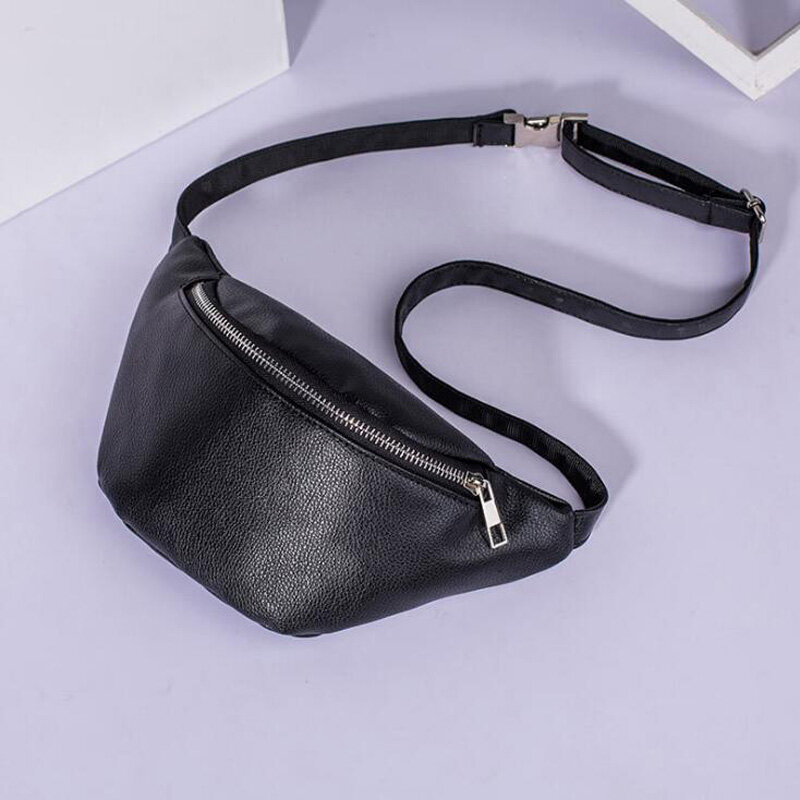 Fashion Waist Pack PU Leather Fanny Pack for Women Belt Waist Bag Designer Women Bag Casual Female Chest Bags
