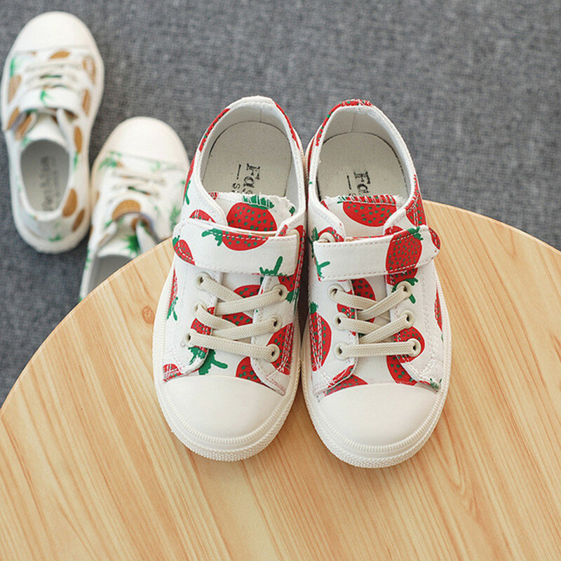 Gorąca sprzedaż obuwie dziecięce nowe 2020 wiosna jesień dzikie dzieci brezentowych butów moda koreański niskie góry drukowanie dziewczyny mały biały buty