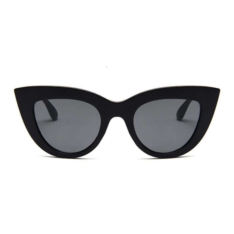 Солнечные очки LONSY UV400 женские в стиле ретро, милые пикантные брендовые дизайнерские солнечные очки «кошачий глаз», винтажные черные, с защитой от ультрафиолета