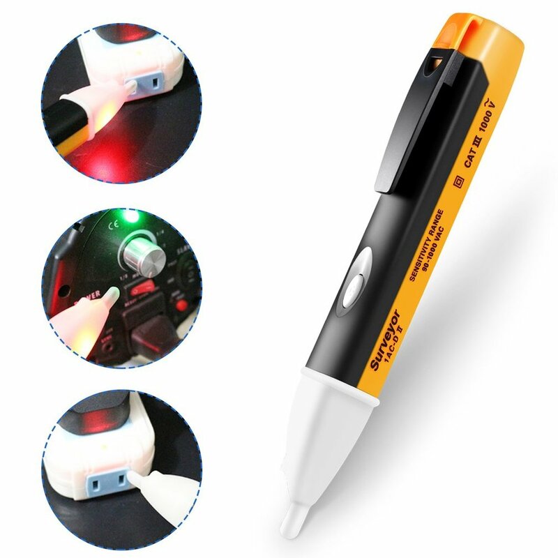 Test Pencil Non-Contact 1Ac-D Electroscope Pen Ultra-Safe Induction Electric Pen Multi-Function With Led Lights