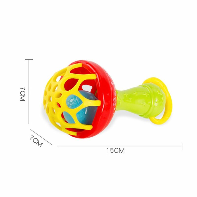 1pcs Fun games baby soft rubber teether rattle rod multi-functional baby rattle stick with teether baby hand holding toy
