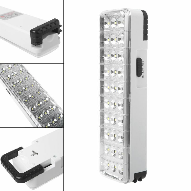 Nuova lampada di sicurezza a LED ricaricabile a luce di emergenza multifunzione 30LED 2 modalità per campo domestico all'aperto