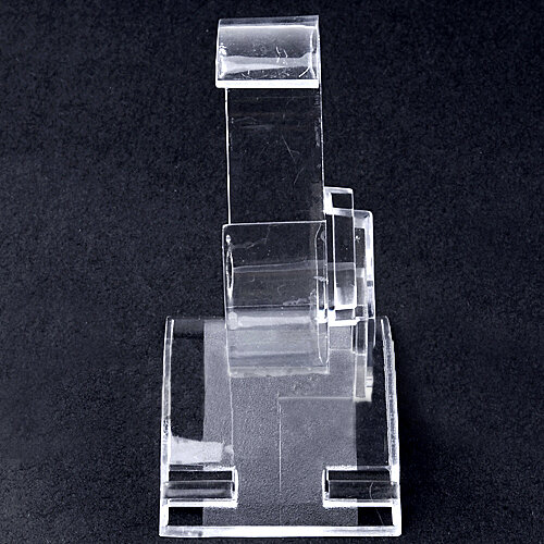 ホット販売!!! ポータブル透明プラスチックジュエリーバングルカフブレスレットウォッチディスプレイスタンドホルダーラック実用的な10センチメートル高さ