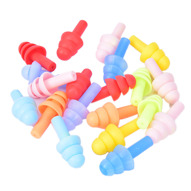 Soft Anti-Noise Ear Plug Waterproof Swimming Silicone Swim Earplugs for Adult Swimmers Children Diving Color Randomly