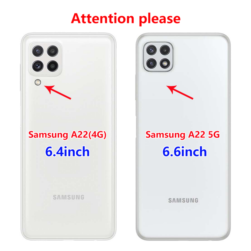 Per Samsung A22 custodia Cover posteriore per Samsung Galaxy A22 5G 4G Galaxy A22 A 22 paraurti custodia morbida in silicone nero Funda Etui
