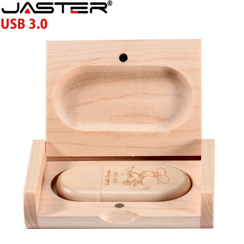 Jaster Holz 2-in-1 austauschbare Schnitts telle USB 3,0 PC und Android USB Flash Pen drive 4GB bis 128GB benutzer definierte Logo Pen Drive