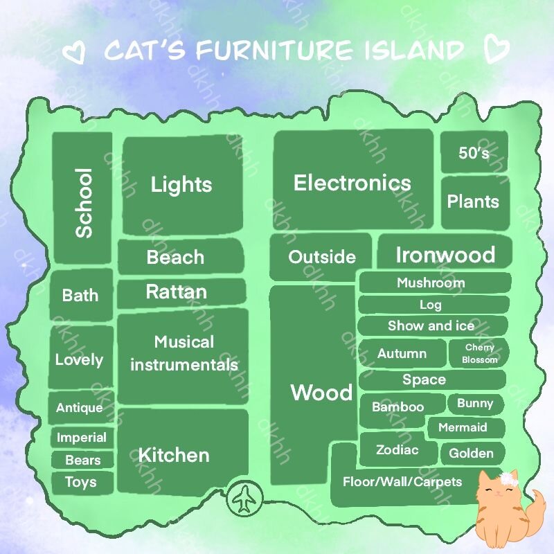 ACNH link Furniture Island Clothing Island Treasure Island