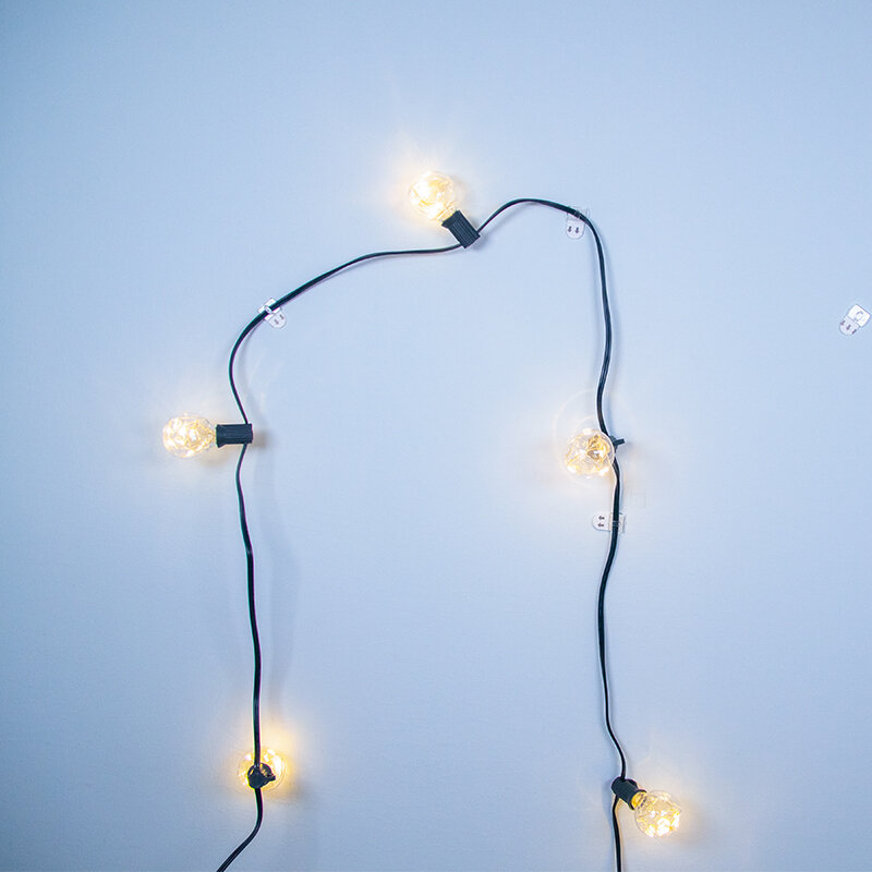 Mini Schade-Gratis Haken Opknoping Kerst String Lights Garland Zelfklevende Decoratie Clips