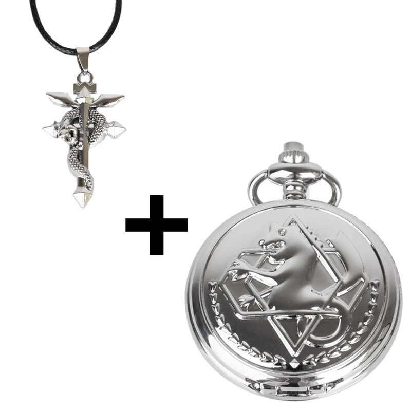 Alchemist reloj de bolsillo con diseño de Cosplay, collar de Anime, conjuntos de regalos de alto grado