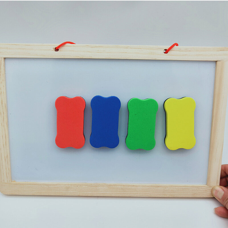 4 sztuk magnetyczne wymazywalnej gumki na łatwe wymazywanie Cleaner Marker Duster tablica tablica rysunek szkolne biuro klasie dostaw