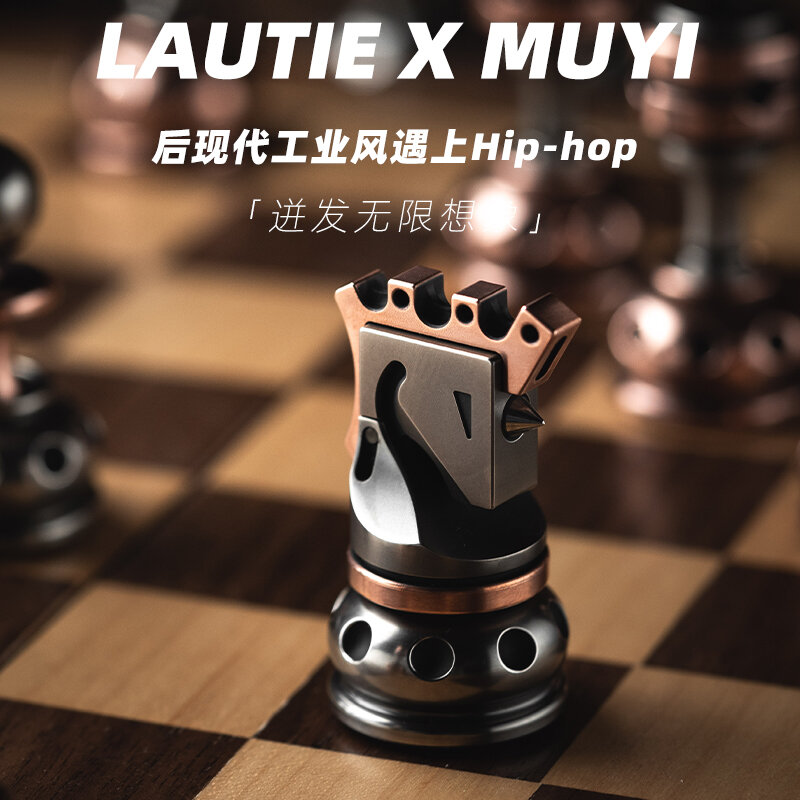 Muyi & lautie cavaleiro xadrez fidget spinner edc descompressão decorações de mesa edição limitada 99 peças
