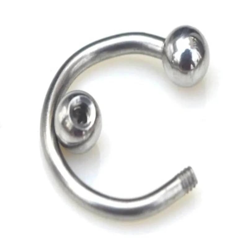 PINKSEE-pendientes circulares de acero inoxidable para Piercing corporal, joyería quirúrgica de 18g para labio, cejas y nariz, 316L, 10 unidades