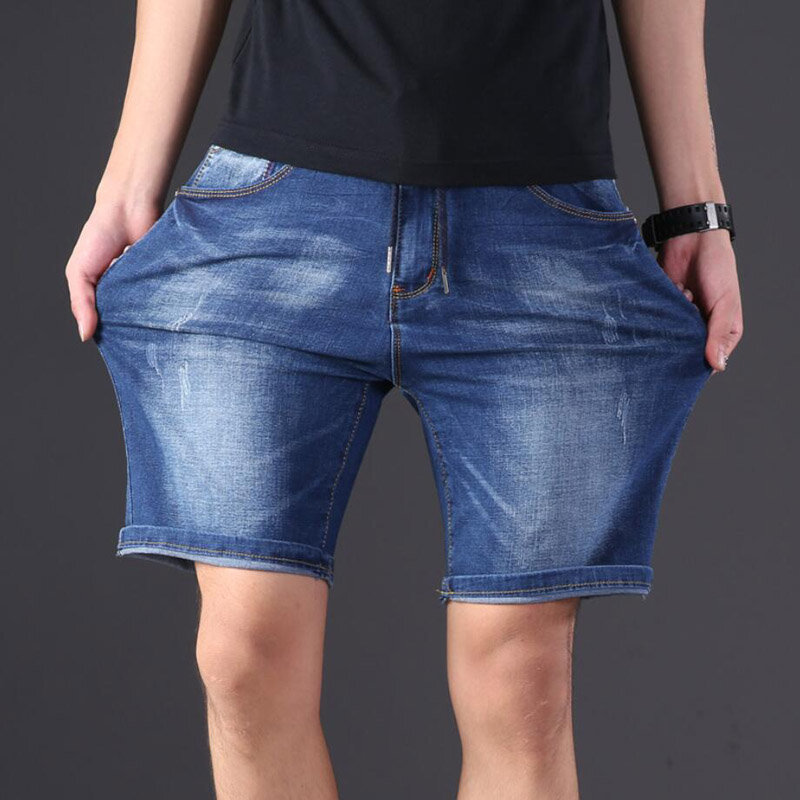 Большие размеры мужские джинсовые шорты свободные мужские с эластичной талией до колен Летние свободные шорты для мужчин размера плюс XL 9XL 8XL 7XL 6XL