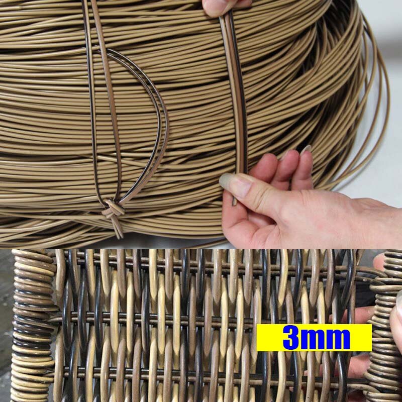 10 метров 3 мм круглый градиентный синтетический PE ротанговый Ретро тканый материал для вязания ремонтный стол стул корзина домашний декор мебели