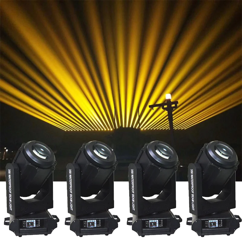 Haz de luz con cabezal móvil para iluminación exterior, foco de luz resistente al agua IP65 con DMX512 para iluminación de escenario de DJ, 17R, 350w, 4 unidades/lote