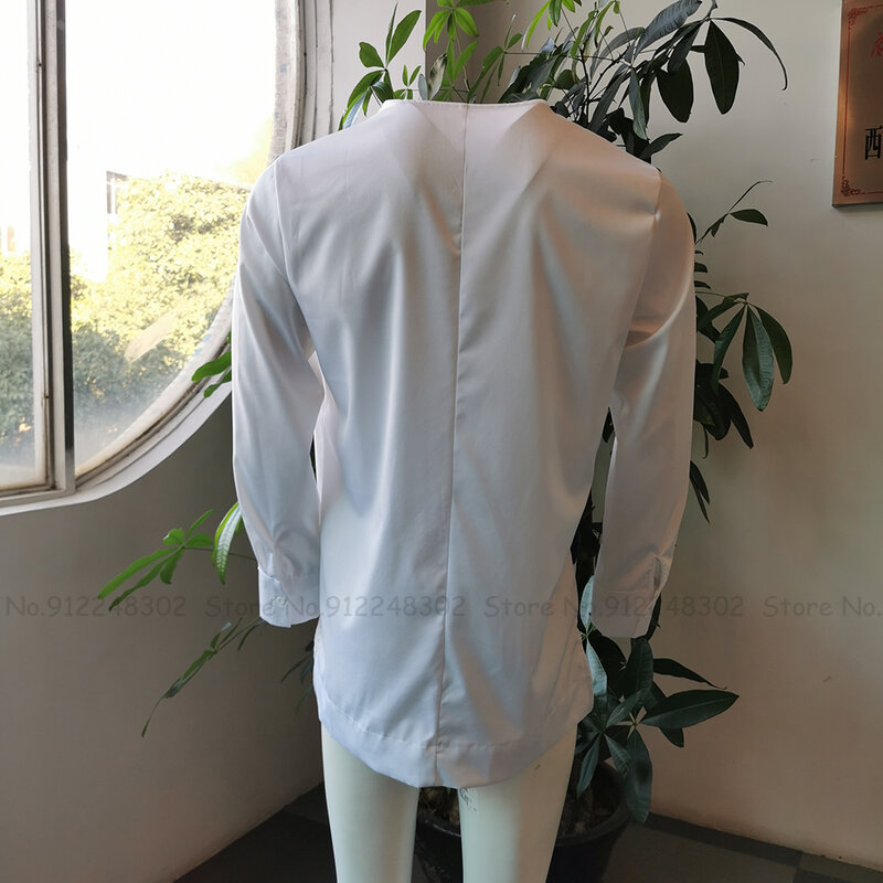 Fashion Pria Baju Afrika Putih Lengan Panjang T-shirt Kasual Blus Dubai Kuftan Arab Pria Dashiki Atasan SHIRT Pakaian Islami