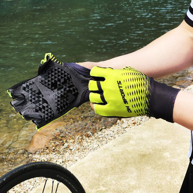 DH-sportowe rękawiczki rowerowe pół palca męskie damskie letnie sportowe odporne na wstrząsy rękawice rowerowe żelowe rękawiczki do roweru górskiego Guantes Ciclismo