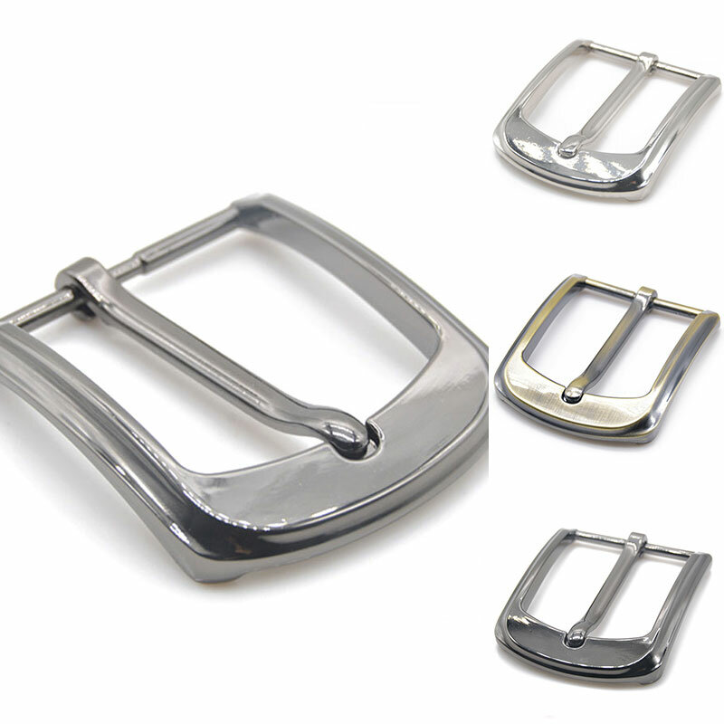 40mm Zinc Alloy Men's Casual Belt Buckle Single Pin Half Buckle for Leather Craft Jeans Webbing Replacement Buckle Accessories