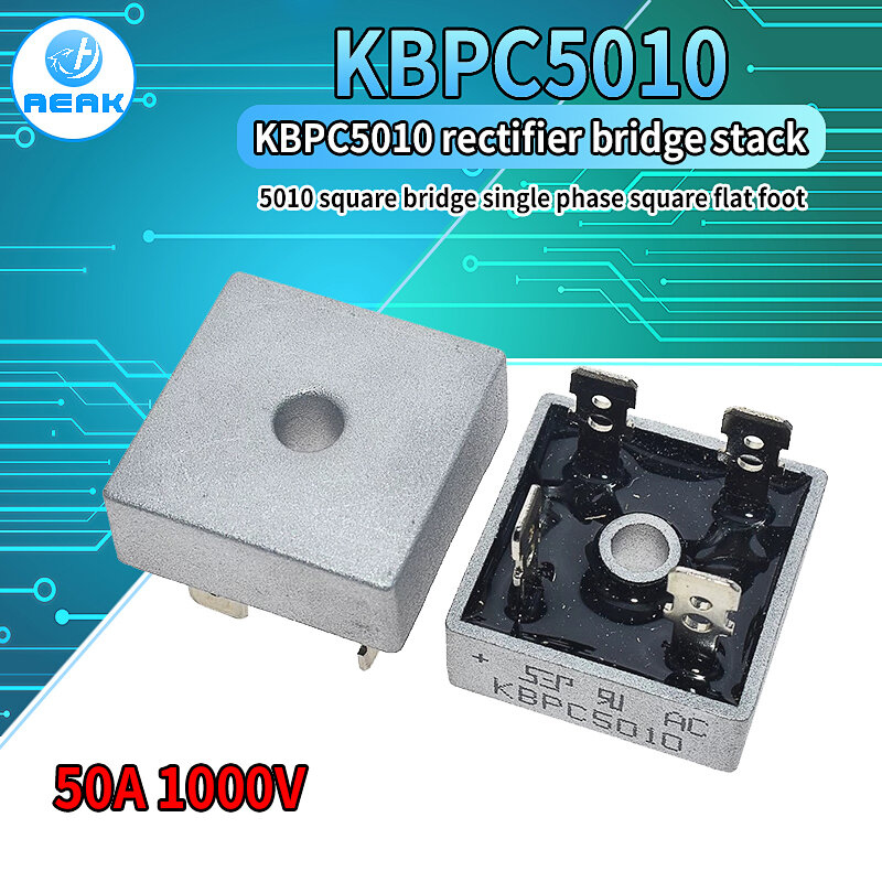 KBPC5010-diodo rectificador de puente, 50A, 1000V, KBPC 5010, componentes electrónicos, 1 unidad