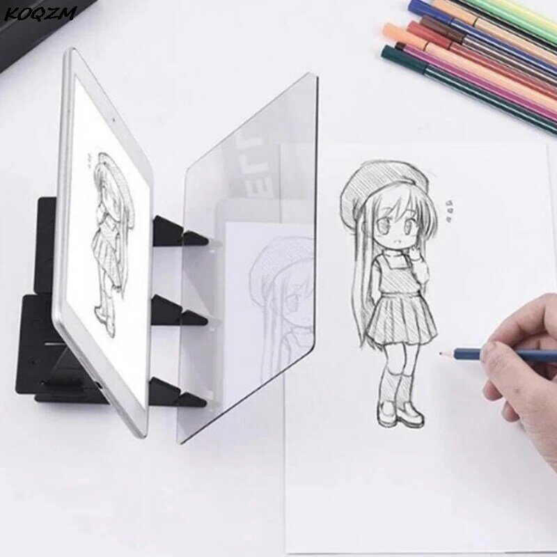 1pc esboço assistente tracing desenho placa óptica desenhar projetor pintura reflexão rastreamento