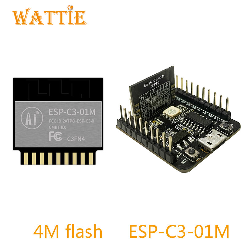 ESP-C3-01M KIT Esp32-C3 C3-01M 4M flash ESP-C3 ESP C3 Esp32-C3-01M low cost WiFi+Bluetooth 5.0 module development board