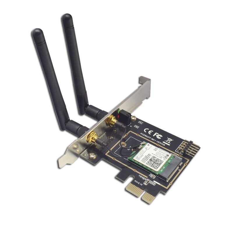 M.2 Wifiอะแดปเตอร์M2 Ngff Key A-E Mini Pci Express Wifi Raiser PCI-E 1X NGFFไร้สายสนับสนุน2230 2242การ์ดเครือข่ายMini Pcie