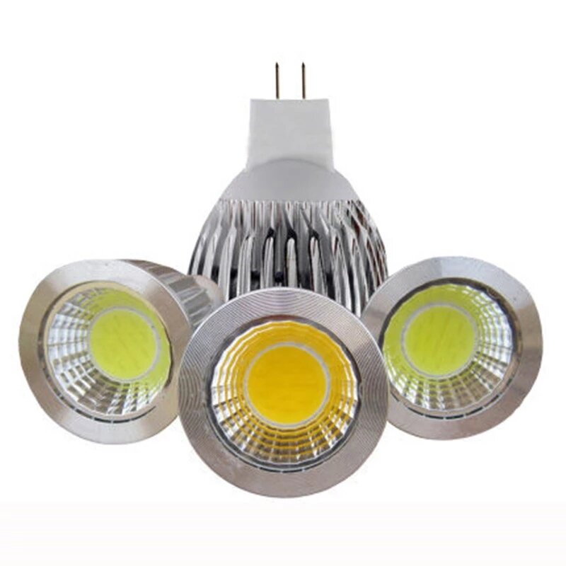 LED de alta potência COB Spotlight, lâmpada branca fria, MR16 COB, MR 16, 12 V, GU5.3, 110V, 220V, 9 W, 12 W, 15 W, novo