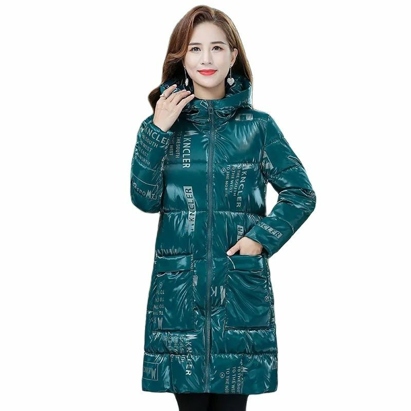 2021 nuove madri alla moda abbigliamento invernale piumino di media lunghezza in cotone donna cappotto in cotone imbottito temperamento sciolto A705