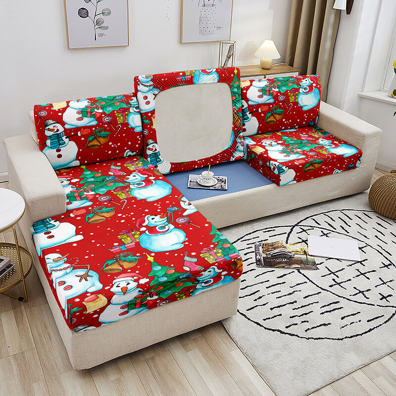 Funda de cojín del asiento del sofá, decoración navideña de Santa Claus, alce, adornos de Navidad para el hogar, Navidad, Año Nuevo 2021, 2022