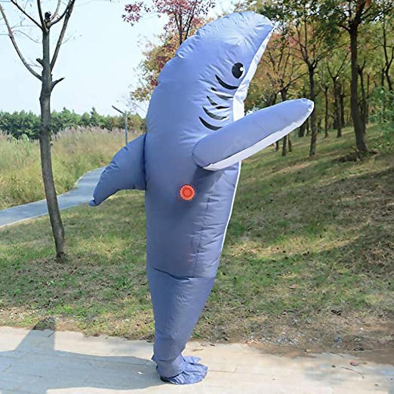 Costume gonfiabile squalo gioco Fancy Dress Party tuta Cosplay Outfit Prop divertente fotografia puntelli giocattolo per adulti