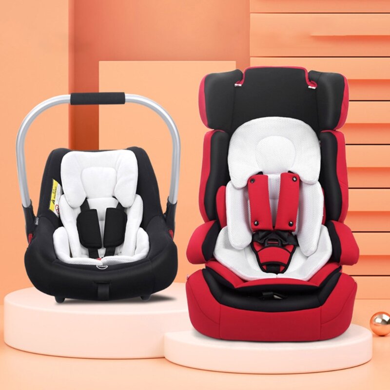 Carrinho de bebê almofada infantil assento de carro inserção cabeça apoio do corpo travesseiro pram colchão térmico malha respirável forro esteira pescoço