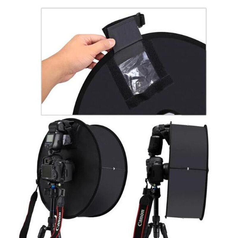 Anillo Softbox SpeedLite, soporte de luz de Flash, difusor plegable de 45cm para Canon, Nikon