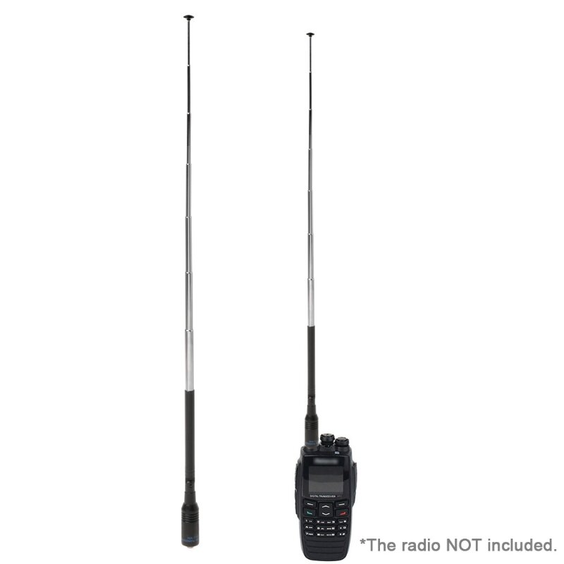 Na774 walkie talkie uhf/vhf telescópico, antena dobrável para baofeng uv5r