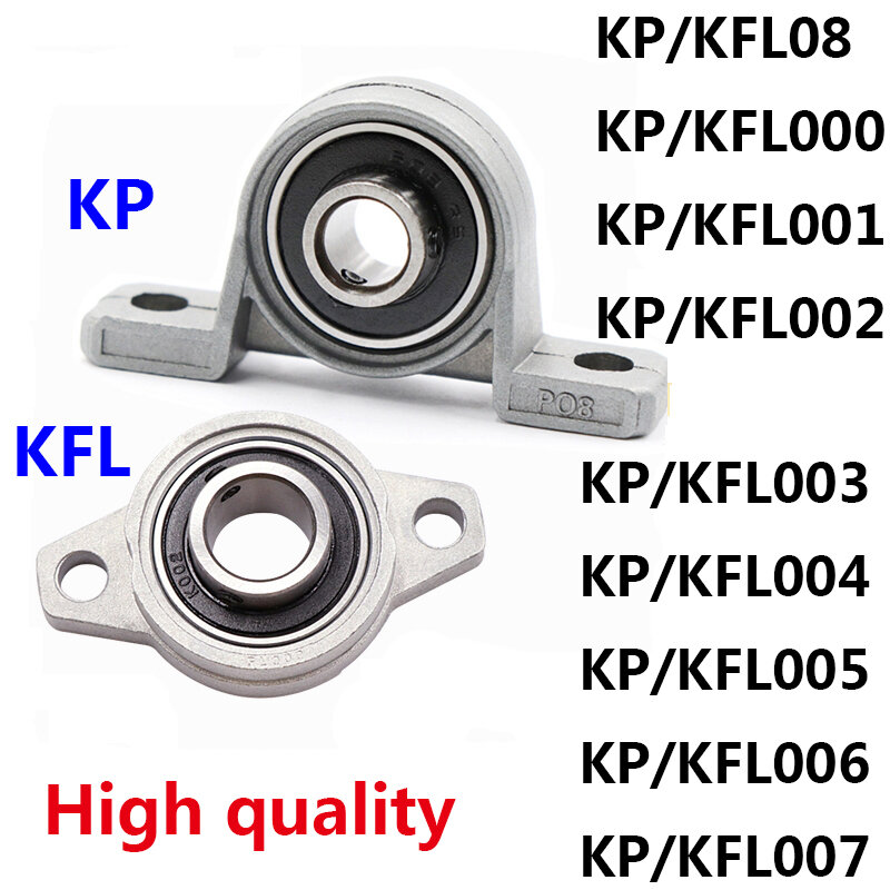 Rodamiento de bolas de aleación de Zinc, 1 piezas, diámetro de 8mm a 35mm, soporte montado en bloque, Kfl08, Kfl000, Kfl001, Kp08, Kp000, Kp001, Kp002