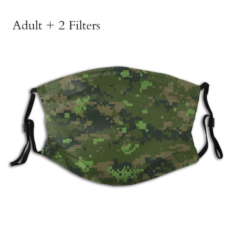 Mascarilla de camuflaje del ejército, máscara divertida, decoración de colores, Reutilizable, cálida, con filtros PM2.5