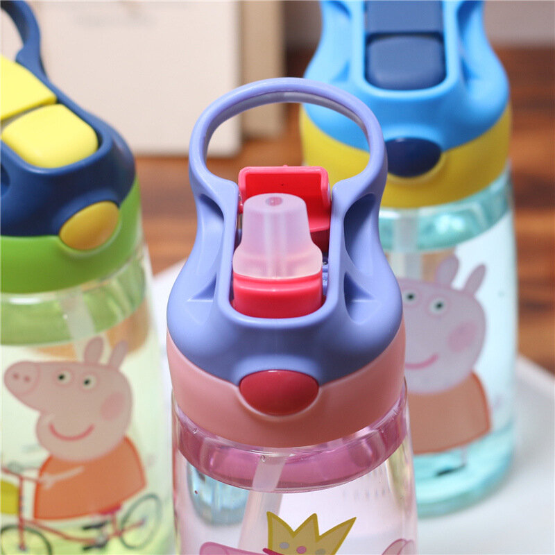 Vasos de alimentación de Peppa Pig para niños pequeños, vasos para niños de guardería, vasos pijos para bebés recién nacidos, tetera con dibujos bonitos, juguetes de agua