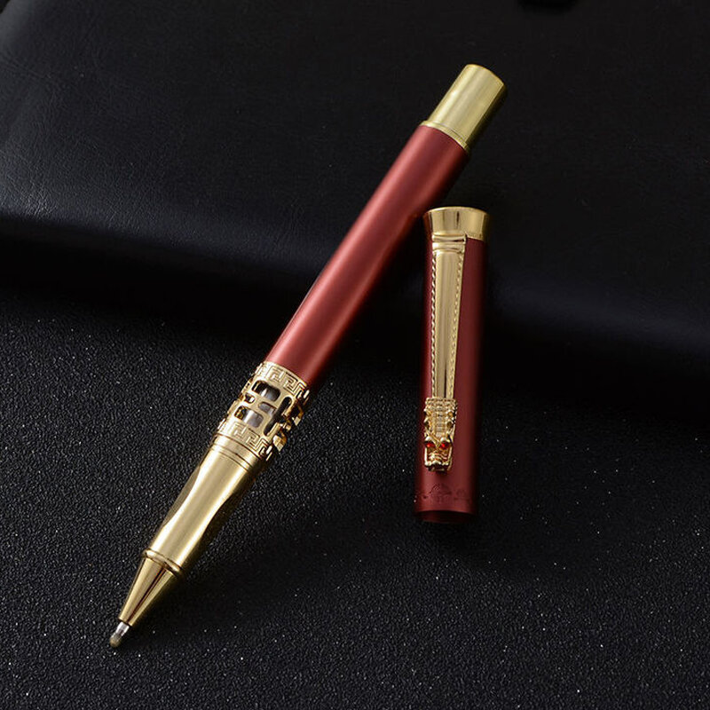 Высококачественная полностью Металлическая дизайнерская ручка с драконом и стразами для офиса для мужчин, подпись, ручка для письма, купить 2, отправить подарок