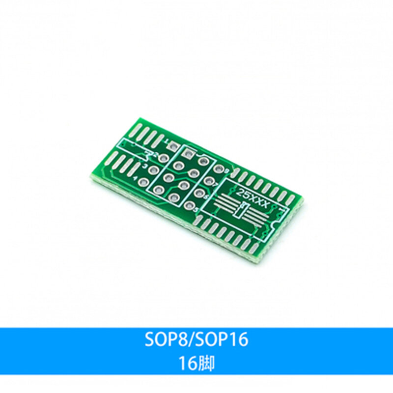 Sop adapter platine sop8 sop10 sop16 sop28 tqfp qfn56 / 64 ic test board pcb 10 teile/los