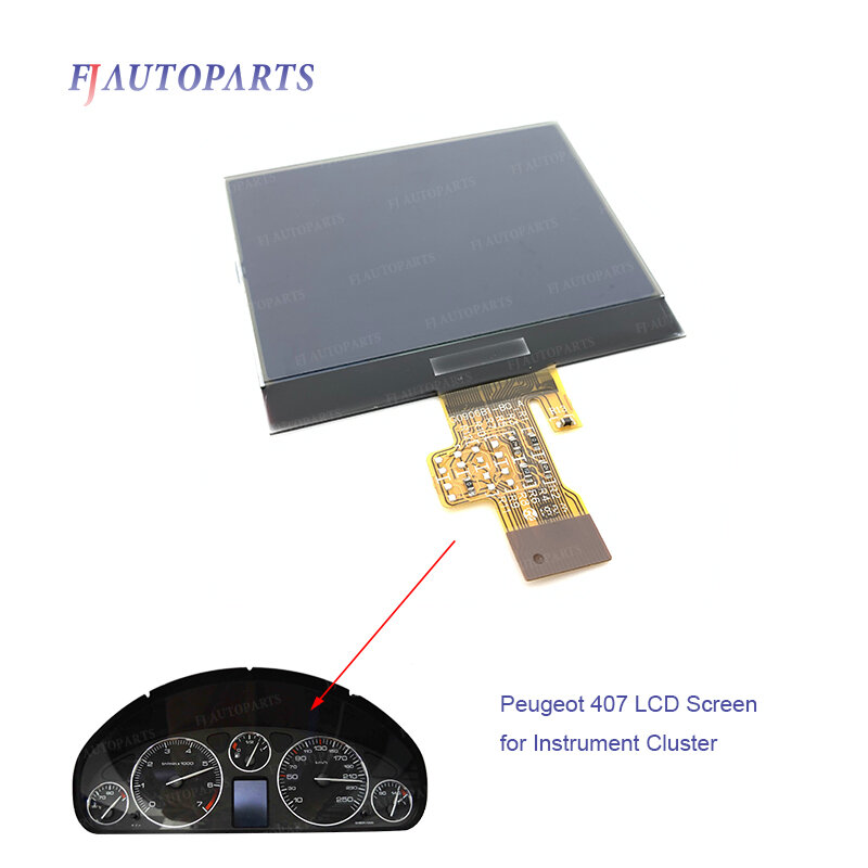 Zestaw wskaźników wyświetlacz LCD ekran dla Peugeot 407 407SW HDI para Dashboard naprawa pikseli
