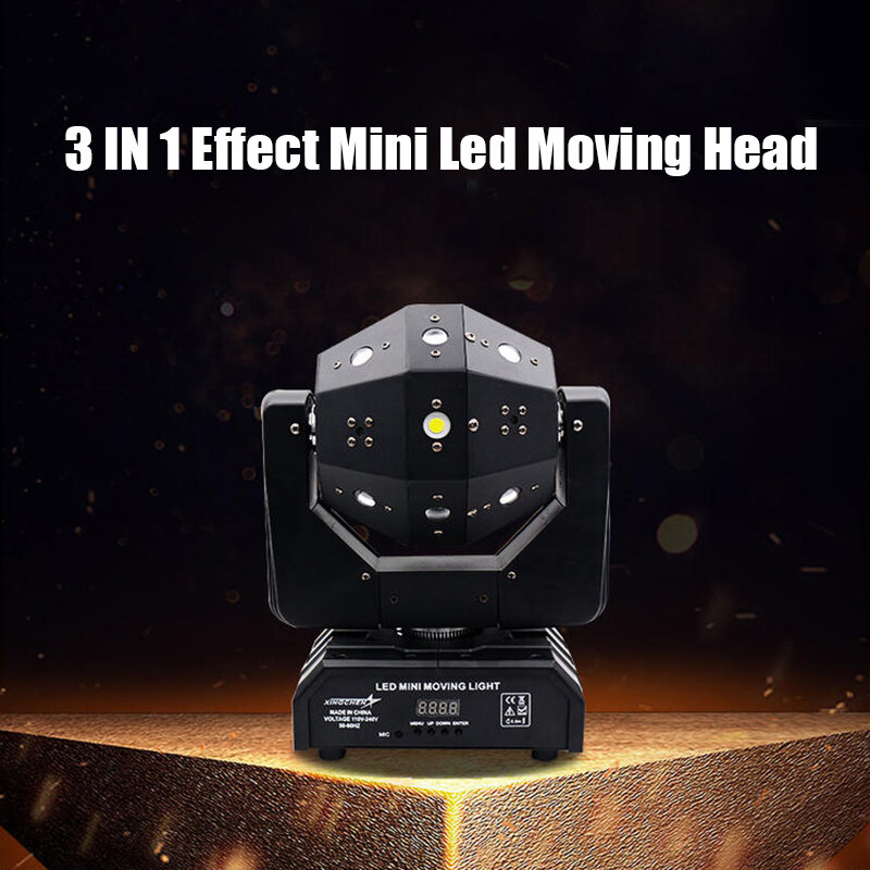 Krachtige Dj Laser Led Strobe 3 In 1 Moving Head Licht Onbeperkt Draaien Goed Effect Gebruik Voor Partij Ktv Club bar Bruiloft Disco